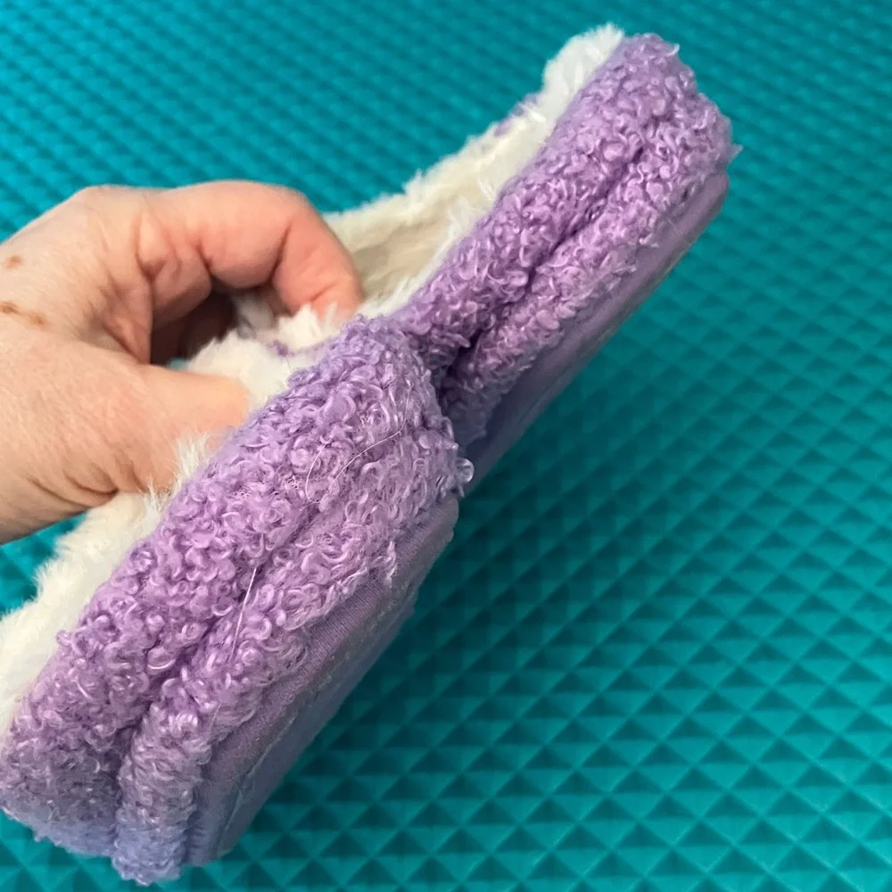 Joe Boxer Girl Purple Plush Clog Slippers | S 11-12